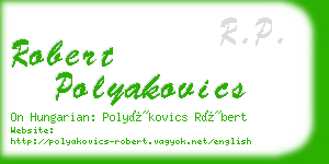 robert polyakovics business card
